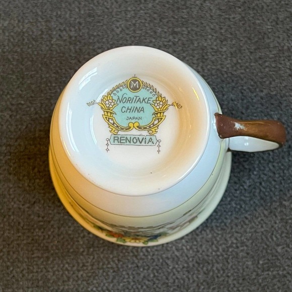 VTG NORITAKE Renovia Footed Espresso Demitasse Cup and Saucer Set JAPAN Rare - Picture 6 of 10